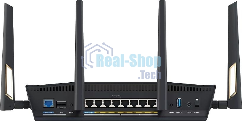 Маршрутизатор ASUS RT-BE88U, черный/желтый, 90IG08V0-MO3N0V