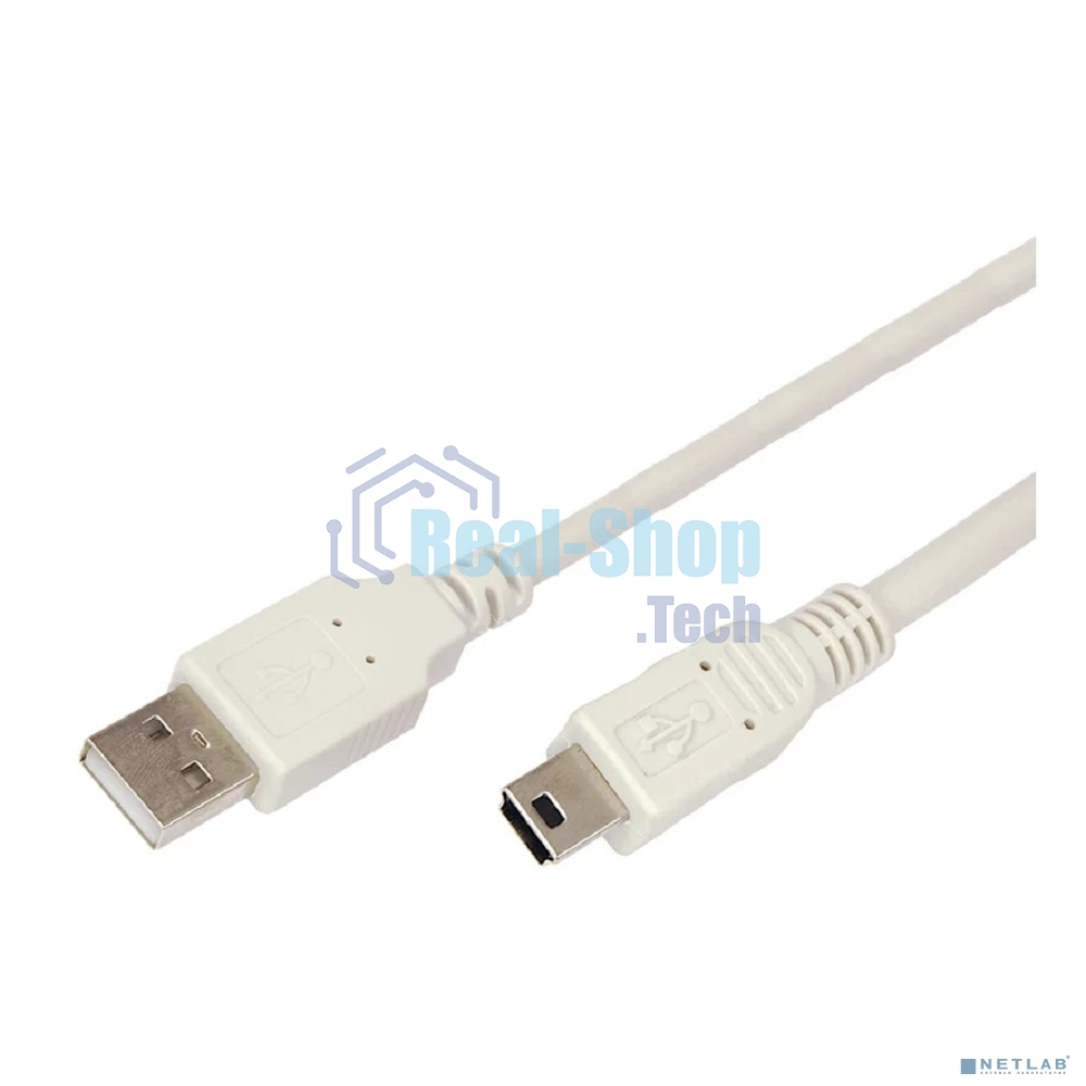 Кабель Rexant mini USB (male) штекер - USB-A (male) штекер, 3 м, серый (PE пакет)