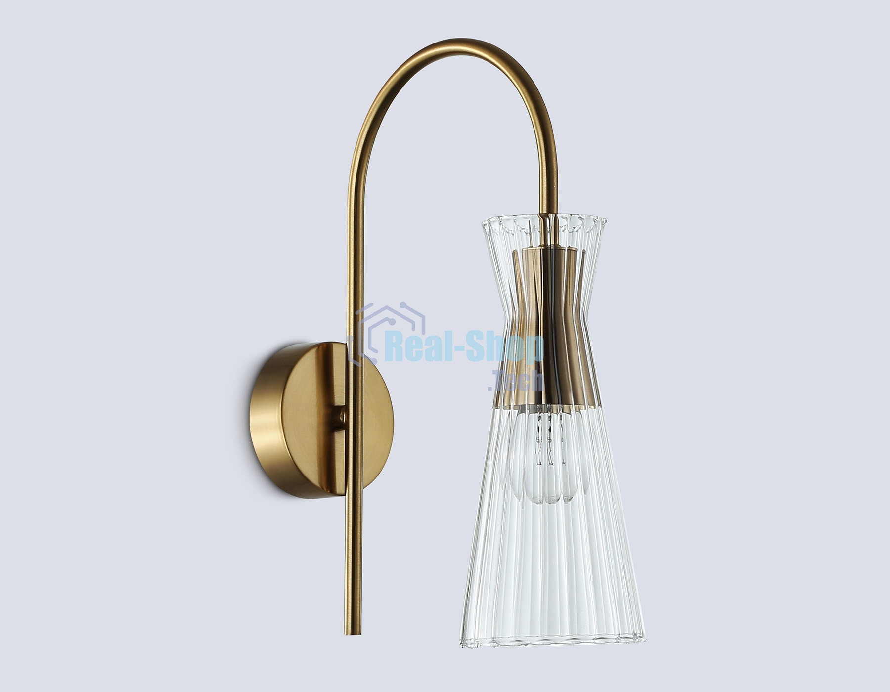 Настенный светильник Ambrella light LH55705 BS/CL латунь/прозрачный E14 max 40W 220*90*300