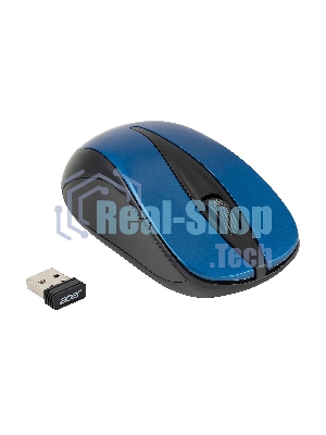 Мышь беспроводная Acer OMR132 синий/черный, 1000 dpi, радиоканал, USB, кнопки - 3