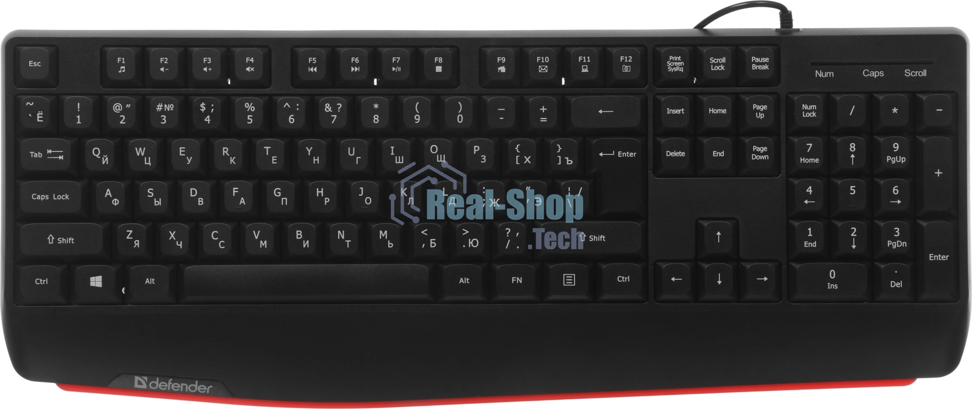 Клавиатура проводная Defender Atom HB-546, USB, черный