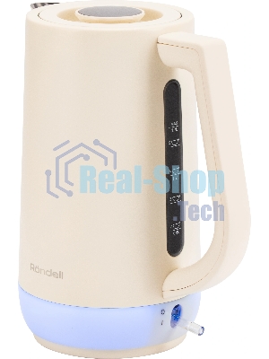Чайник электрический Rondell RDE-WK808 1.7л. 2200Вт кремовый/белый корпус: металл