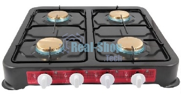 Плита настольная газовая Energy EN-004B (ШхВхГ)545х90х510 мм. 4 газ. конфорки. Рабочая поверхность эмаль. черный.