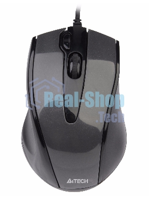 Мышь проводная A4Tech N-500F серый глянец/черный, 1200 dpi, USB, кнопки - 4