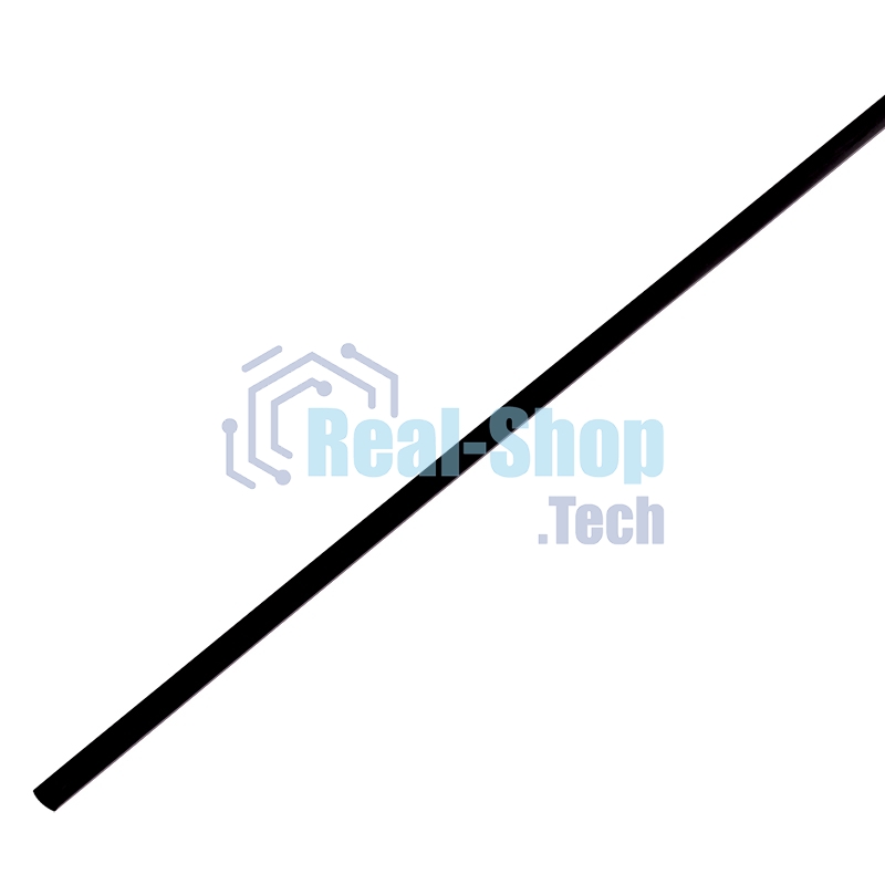 Термоусадочная трубка 2,0/1,0 мм, черная, упаковка 50 шт. по 1 м PROconnect