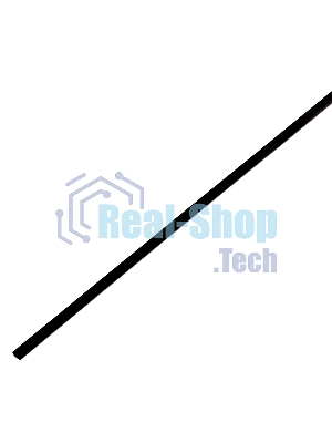 Термоусадочная трубка 2,0/1,0 мм, черная, упаковка 50 шт. по 1 м PROconnect