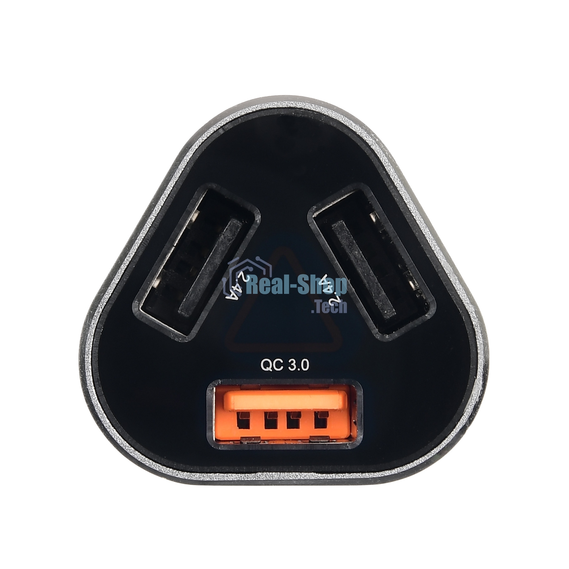 Автомобильное зарядное устройство ACD черный 23Вт, 3xUSB 1QC+2Smart, 3.6~12В, 3А RTL