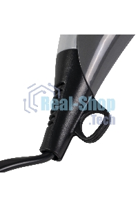 Фен для волос Galaxy Line GL 4337, серый, 1200 Вт, 2 скорости потока воздуха, складная ручка, подвесная петля, длина шнура питания 170 см