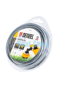 Леска для триммера Denzel армированная алюминием квадратная, 2,7мм х 15м, блистер ALUFLEX