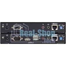Удлинитель, KVM USB 2xDVI Single Link+AUDIO+RS232, 100 м., 1xUTP, макс.разр.1920х1200 60Hz 90м Cat5e;100м Cat6/6a/1080p 100м HDBaseT;1920x1200 150м cat6/6a LongReach HDBaseT, 2xDVI-D+2MINIJACK+DB9+USB B>3xUSB A, бп 220> 5V, ATEN CE624-AT-G
