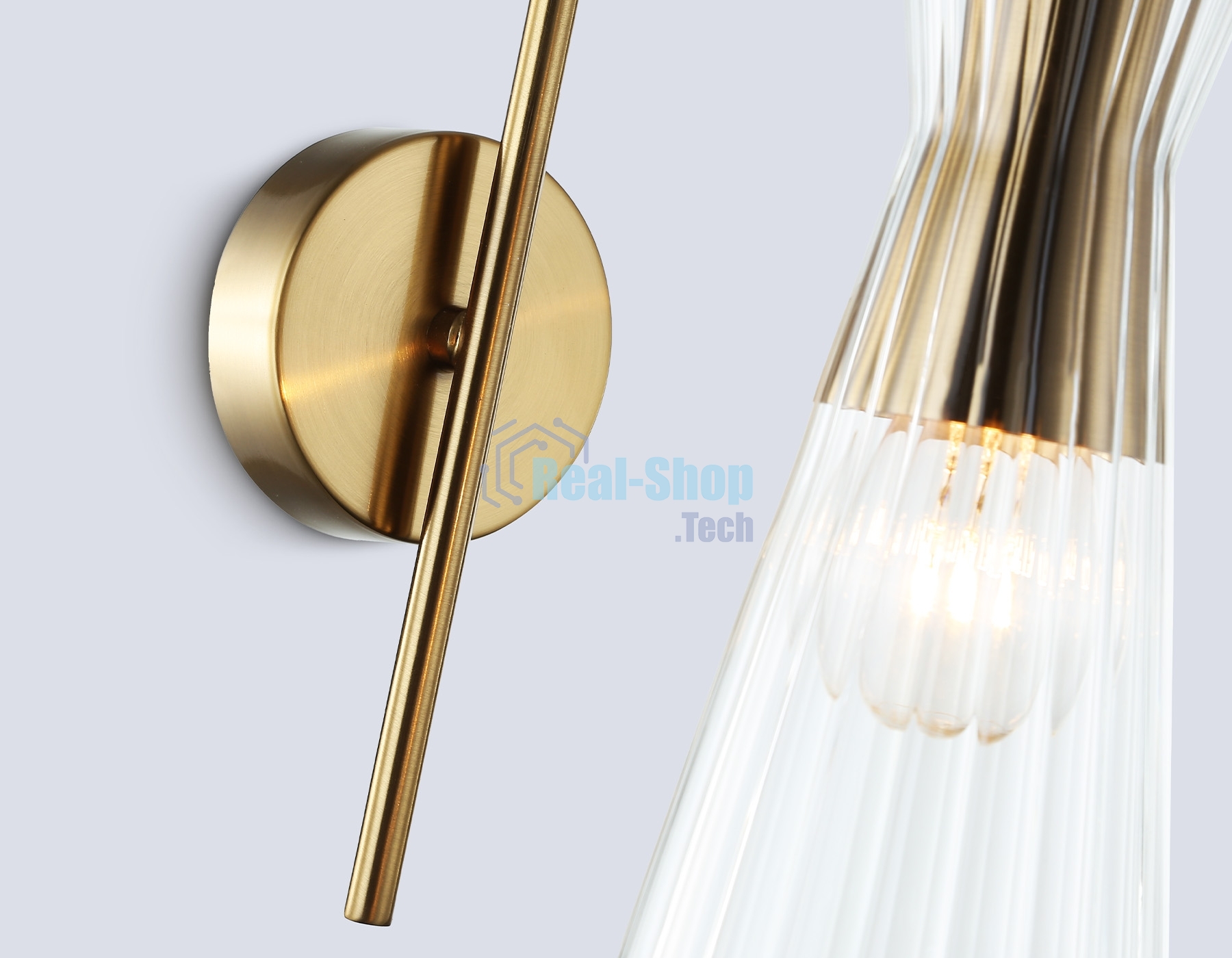 Настенный светильник Ambrella light LH55705 BS/CL латунь/прозрачный E14 max 40W 220*90*300