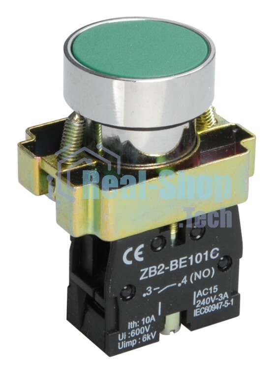 Кнопка LAY5-BA31 без подсветки зел. 1з IEK BBT60-BA-K06