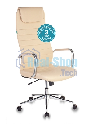 Кресло Бюрократ KB-9N/ECO/OR-12 бежевый, экокожа