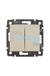 Выключатель Legrand 774305 Valena двухклавишный 10 AX(слоновая кость)