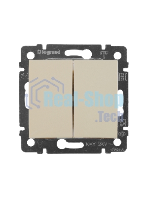 Выключатель Legrand 774305 Valena двухклавишный 10 AX(слоновая кость)