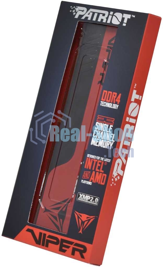 Оперативная память Patriot Viper Elite II, DDR4, 16GB (1x16 GB), 3200 MHz, CL18, DIMM, радиатор, красный, черный