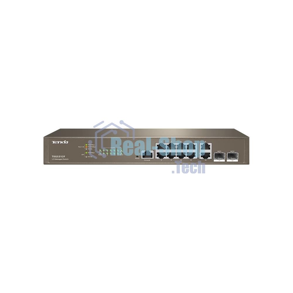 Коммутатор TENDA TEG5312F 10PORT 1000M 2SFP