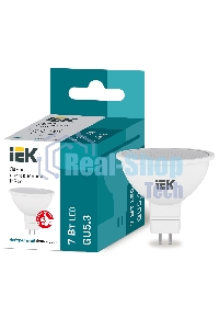 Лампа cветодиодная Iek LLE-MR16-7-230-40-GU5 ECO MR16 софит 7Вт 230В 4000К GU5.3