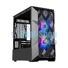 Компьютерный корпус Cooler Master MasterCase TD300 Mesh, USB3.0x2, 2x120ARGBFans, Black, mATX, w/o PSU
