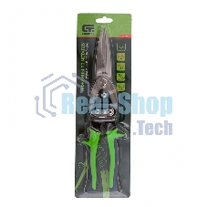 Ножницы по металлу Сибртех, удлиненные, 285 мм, пряморежущие, 2-комп.обрезиненные рук-ки