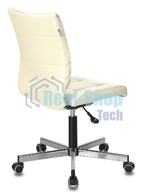 Кресло Бюрократ CH-330M/BEIGE бежевый, экокожа, 120 кг, механизм качания, без подлокотников