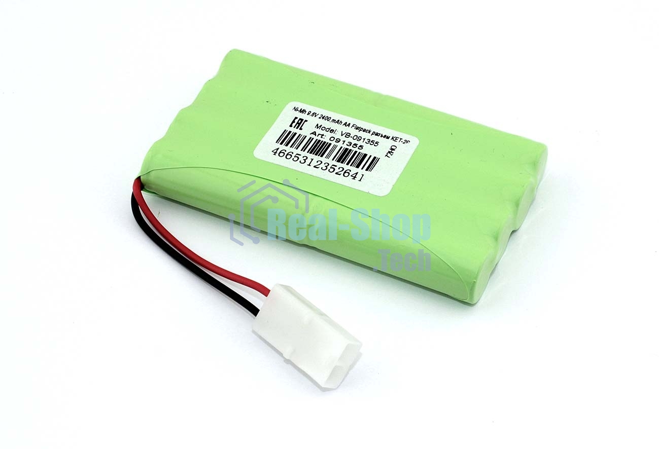 Аккумулятор Ni-Mh 9.6V 2400 mAh AA Flatpack разъем KET-2P