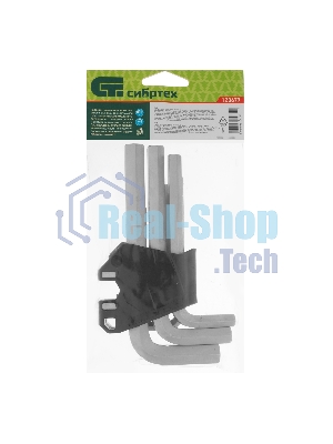 Набор ключей имбусовых Сибртех HEX, 2-12 мм, CrV, 9 шт.