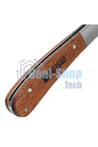 Нож садовый складной Palisad прямое лезвие, 173 мм, деревянная рукоятка