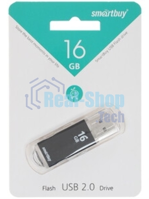 Флешка USB Smartbuy V-Cut Black (SB16GBVC-K), 16Gb, USB 2.0, R/W 20/10 , черный