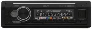 Автомагнитола ACV ADX-905BM, 1 DIN, Bluetooth, USB Type-A, AUX, пульт ДУ