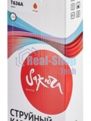 Картридж струйный Sakura C13T636A00 (T636A Orange) для Epson, оранжевый, 700 мл.