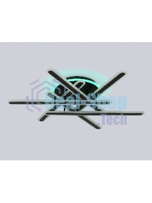 Потолочный светодиодный светильник FA8908 BK/CH черный/хром 125W 3000-6400K+RGB 800*770*160 (ПДУ ИК)