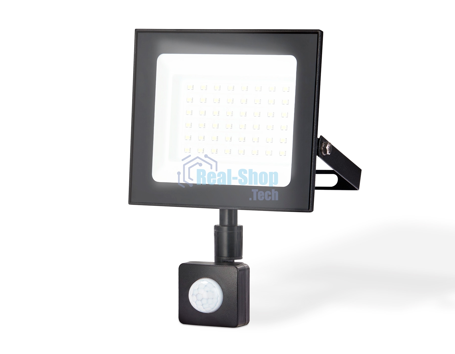 Прожектор светодиодный с датчиком движения Ambrella light ST8115 BK черный IP65 LED 6500K 50W 160*134*28
