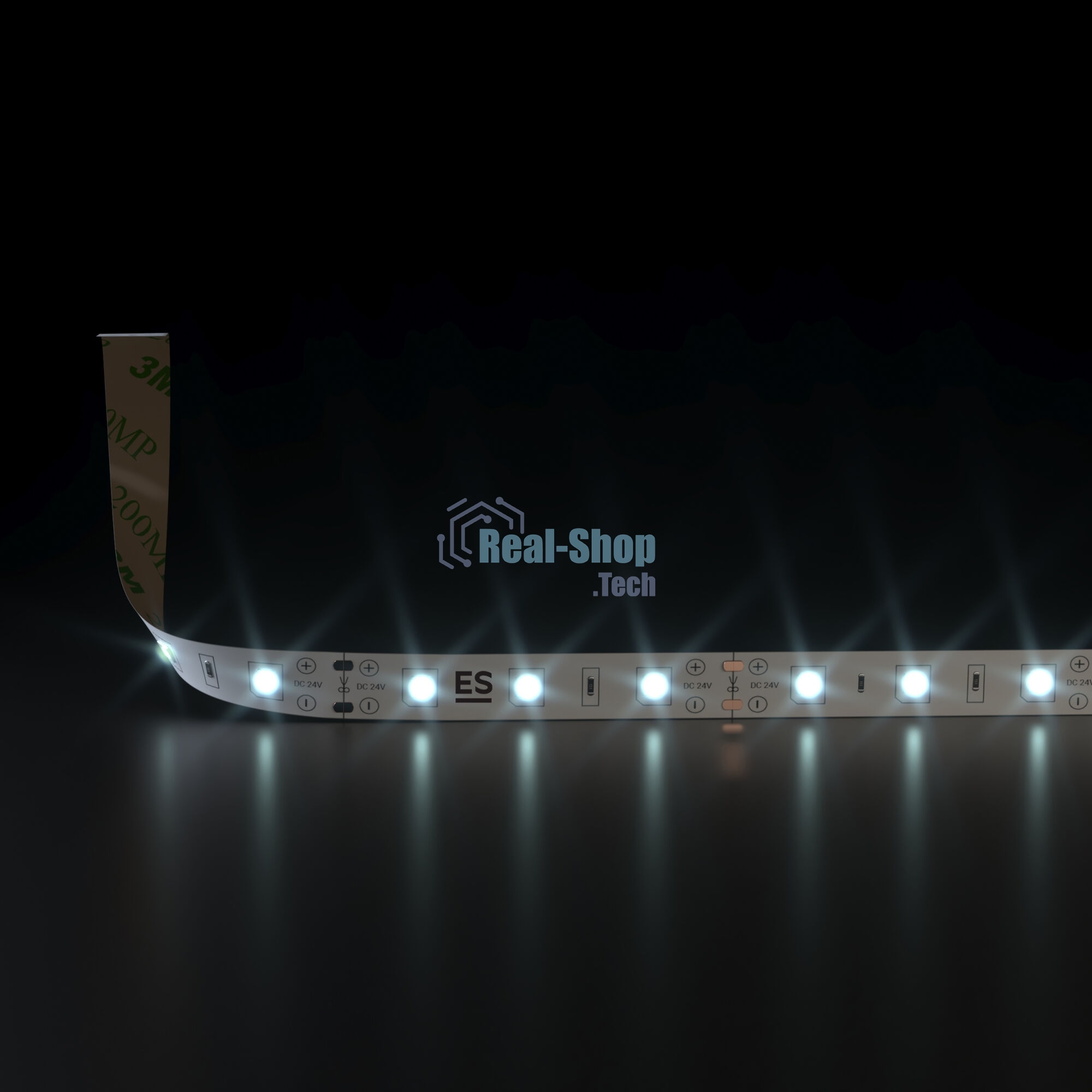 Лента светодиодная 2835 24V 60Led 4,8W IP20 / 60Led 4,8W IP20 6500K холодный белый