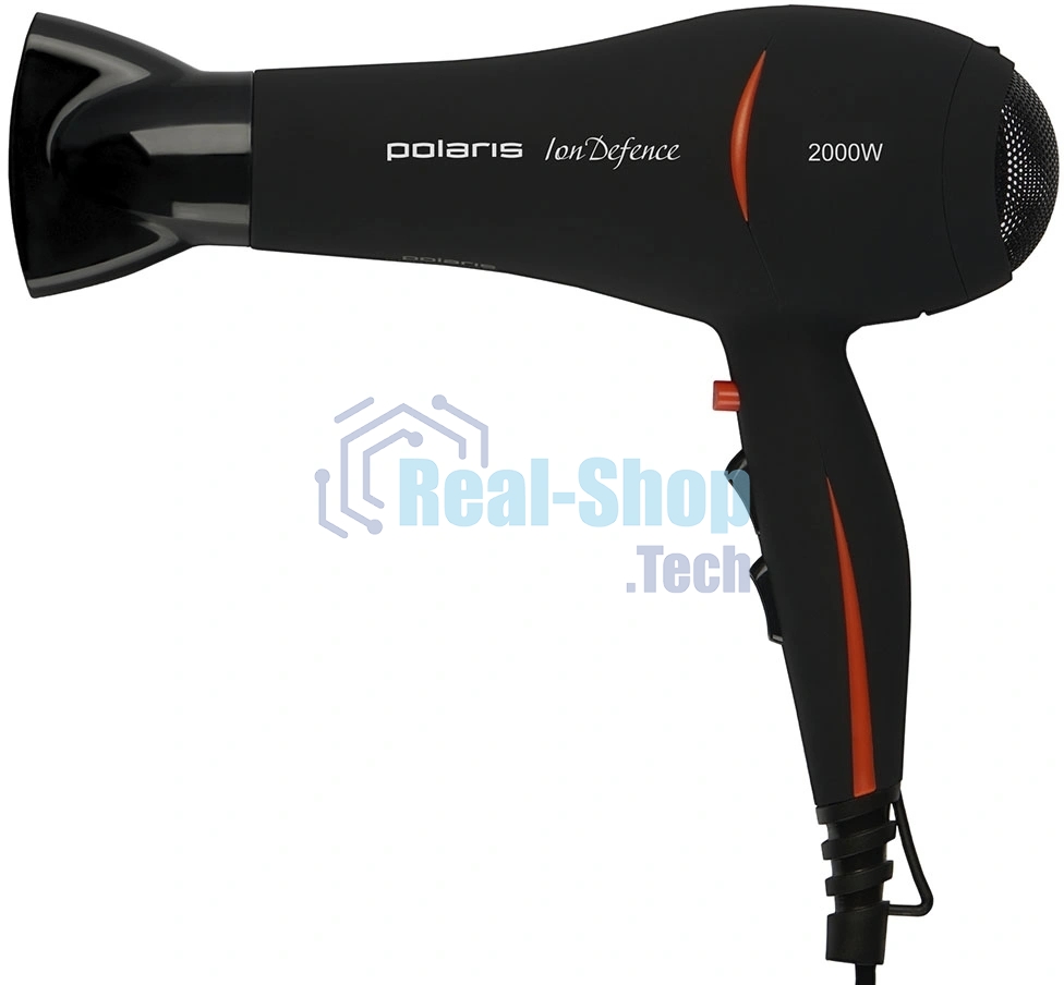 Фен Polaris PHD 2038Ti черный, 2000 Вт, ионизация