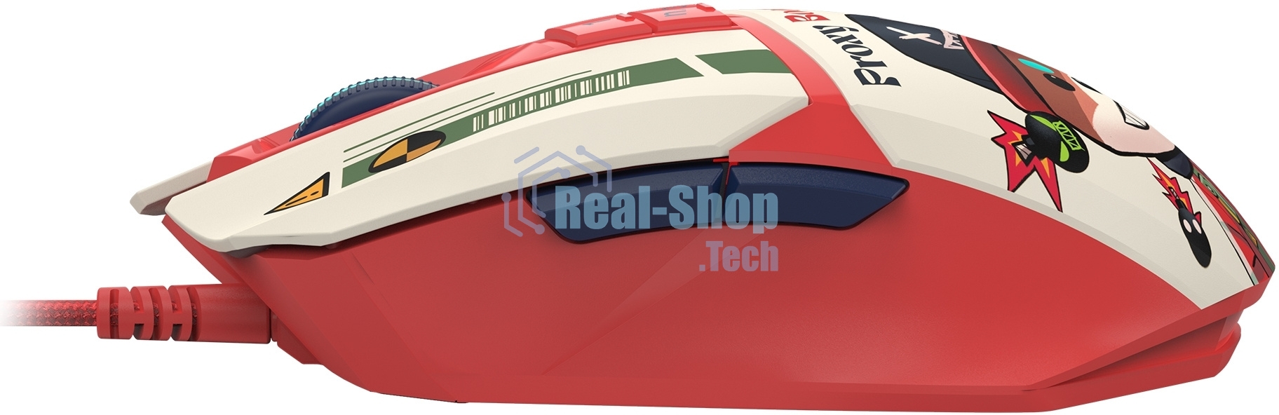 Мышь проводная A4Tech Bloody W63 Max Proxy Boom бежевый/красный, 12000 dpi, USB, кнопки - 9