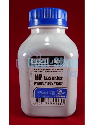 Тонер HP LJ P1505/22/66/1606/1102/1120 LBP-3010/3250 (фл.100г) B&W Standart фас России