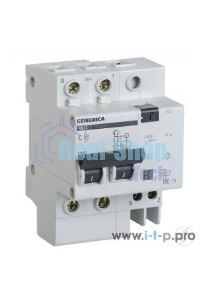 Выключатель автоматический дифференциального тока 2п 25А 30мА АД12 GENERICA ИЭК MAD15-2-025-C-030