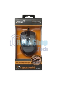 Мышь проводная A4Tech N-500F серый глянец/черный, 1200 dpi, USB, кнопки - 4