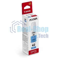 Контейнер с чернилами Canon GI-40 C голубой (7700 стр.) для СНПЧ Pixma G5040/G6040