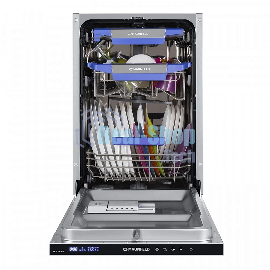 Встраиваемая посудомоечная машина Maunfeld MLP-08IMR, черный, 44.5 см, 10 компл., 47 дБ, класс A++