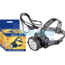 Фонарь налобный аккумуляторный LED 5363 (220В 9LED 2 режима; черный) Ultraflash 11257