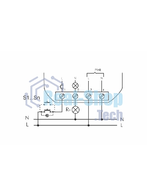 Реле импульсное BIS-402 (для установки в монтажную коробку 230В 8А 1Z IP40) F&F EA01.005.002