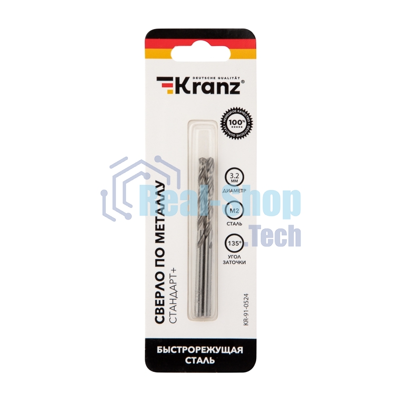 Сверло по металлу Kranz 3,2х65х36 мм 
