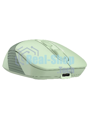 Мышь беспроводная A4Tech Fstyler FB10C зеленый, 2000 dpi, радиоканал, Bluetooth, USB, кнопки - 4