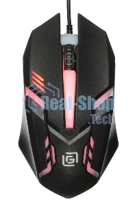 Мышь проводная Oklick 396M INSOMNIA черный, 1000 dpi, USB, кнопки - 3