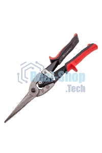 Ножницы по металлу Matrix, удлиненные, 285 мм, пряморежущие, обрезиненные рукоятки