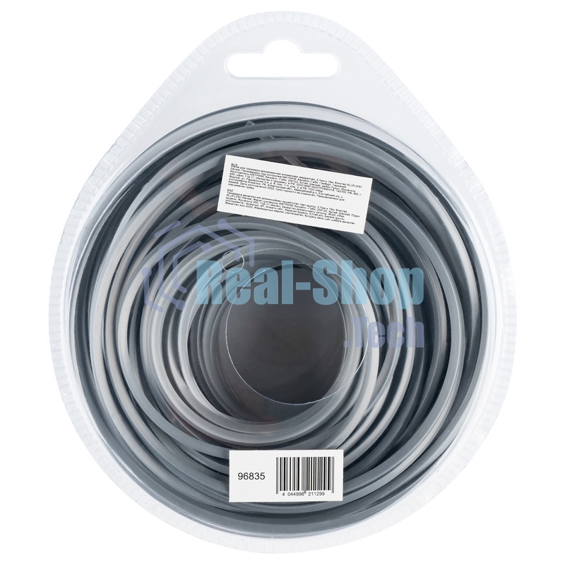 Леска для триммера Denzel армированная алюминием квадратная, 2,7мм х 15м, блистер ALUFLEX