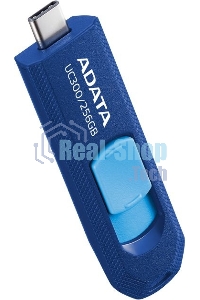 Флешка USB ADATA UC300 (ACHO-UC300-256G-RNB/BU), 256Gb, USB 3.2 Gen1, R/W 100/30, синий/голубой