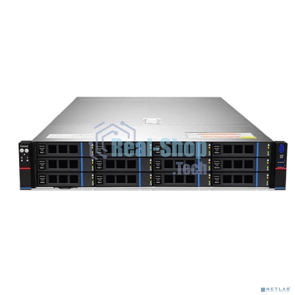 Серверная платформа Gooxi SR201-D12RE 2u 12 bay platform with expander backplane, based on AMD 7003 ; 2x 2.5